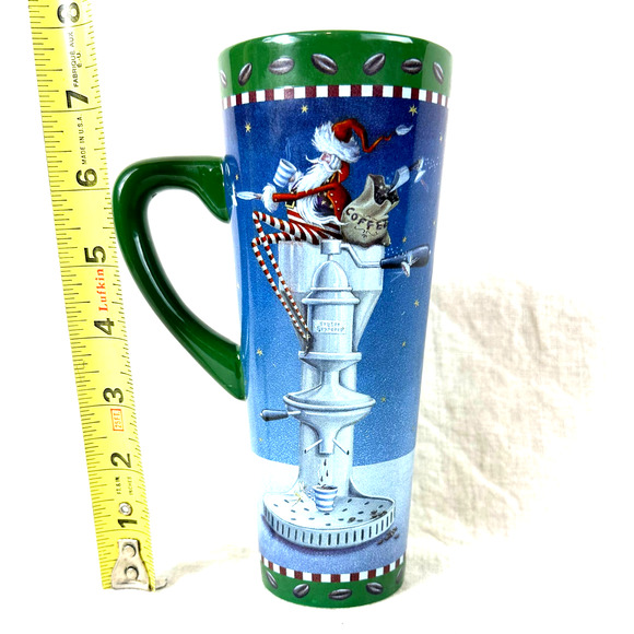 Vintage Department 56 Latte Coffee Mug Christmas Eve 20 Ounces NIB - Picture 9 of 10